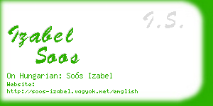 izabel soos business card